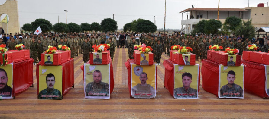 Ceremony in Hesekê to bid farewell to 8 SDF fighters