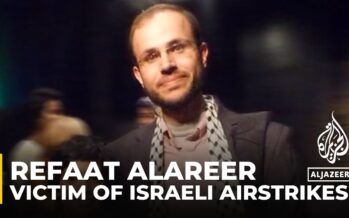 The writer and academic Refaat Alareer killed yesterday by Israeli bombs